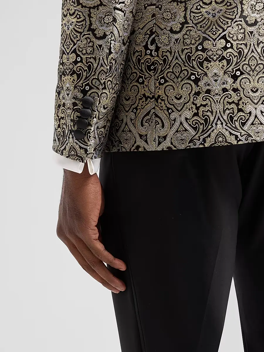Pal Zileri Men's Baroque-Inspired Jacquard Dinner Jacket | Thumbnail 8 Pal Zileri Men's Baroque-Inspired Jacquard Dinner Jacket | Thumbnail 8