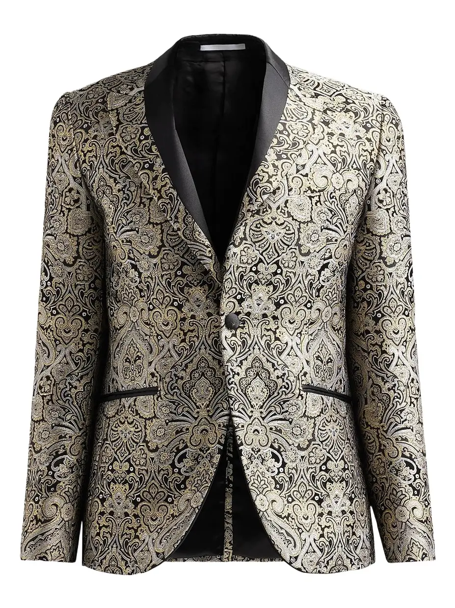 Men's Baroque-Inspired Jacquard Dinner Jacket