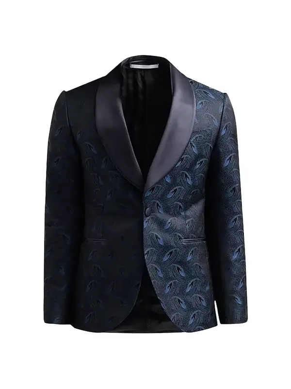 Pal Zileri Men's Peacock-Effect Silk-Blend Dinner Jacket