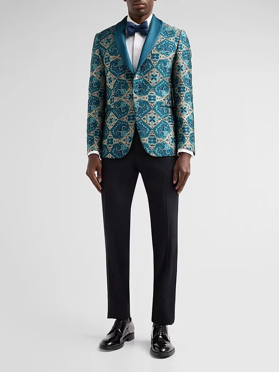 Pal Zileri Men's Abstract-Embroidered Dinner Jacket | Thumbnail 2