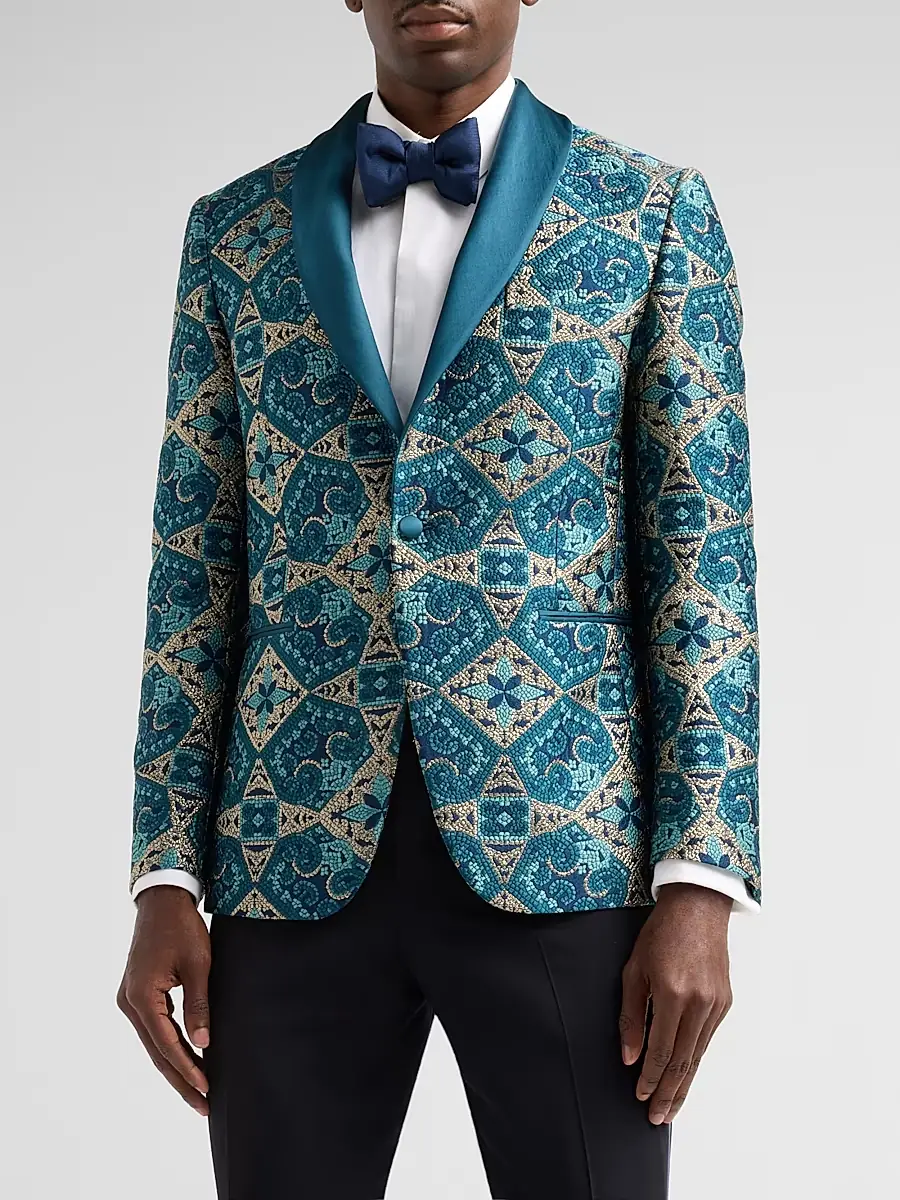 Pal Zileri Men's Abstract-Embroidered Dinner Jacket | Thumbnail 3