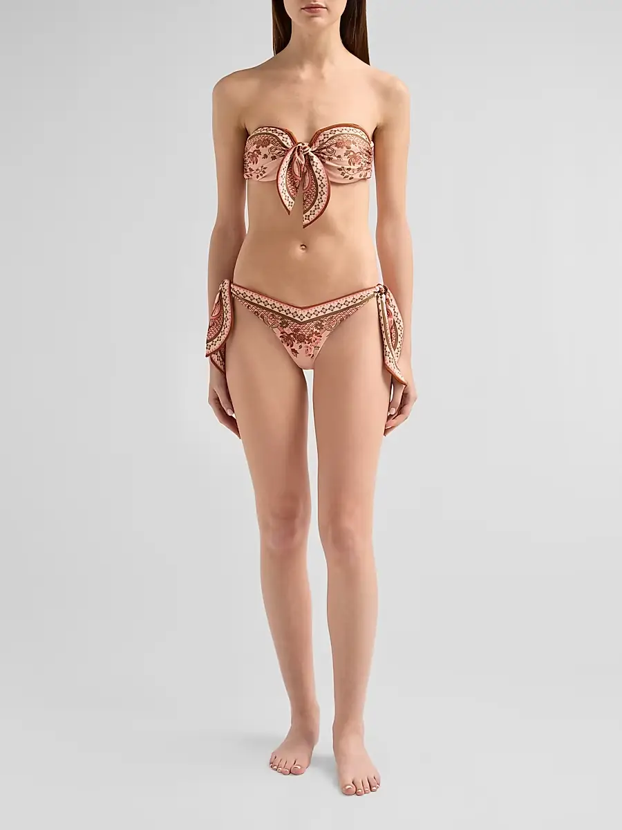 Zimmermann Women's Aster Paisley Scarf Tie Bikini | Thumbnail 2 Zimmermann Women's Aster Paisley Scarf Tie Bikini | Thumbnail 2