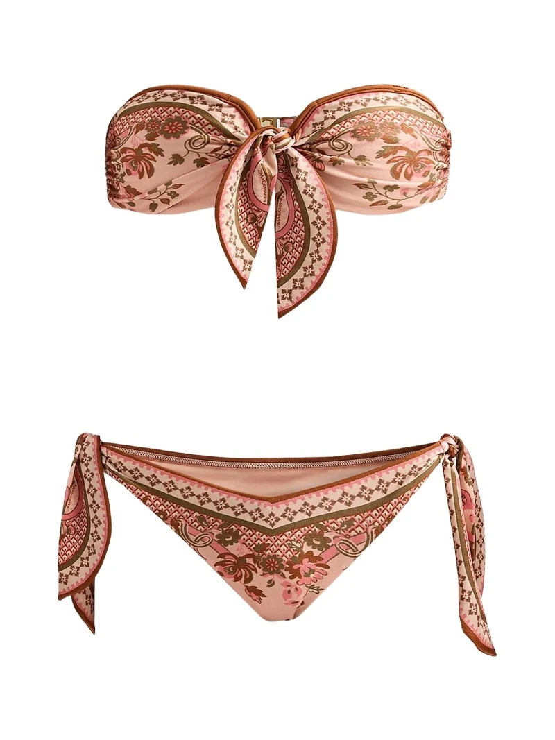 Zimmermann Women's Aster Paisley Scarf Tie Bikini