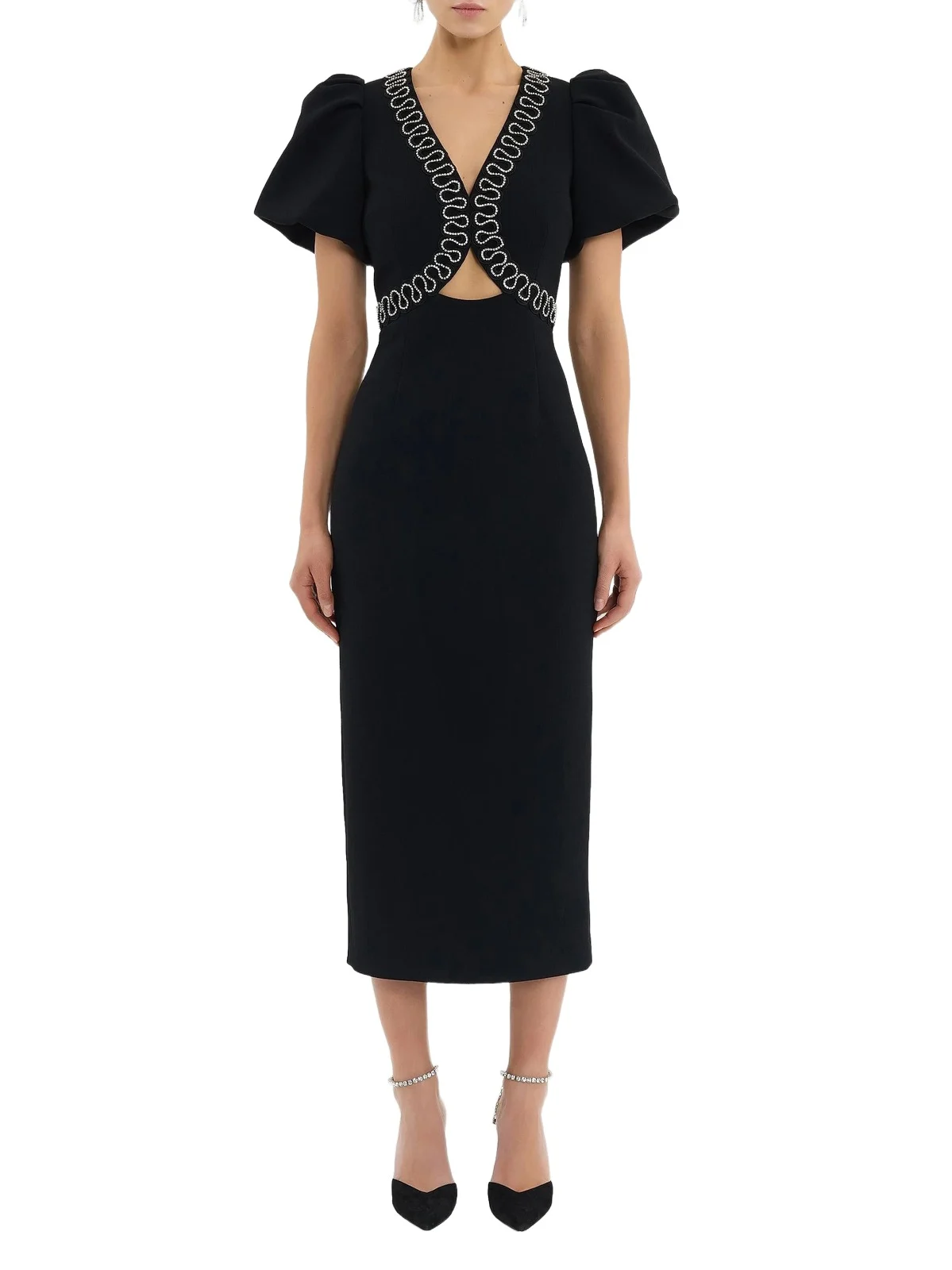 Women's Nyx Puff-Sleeve Midi-Dress