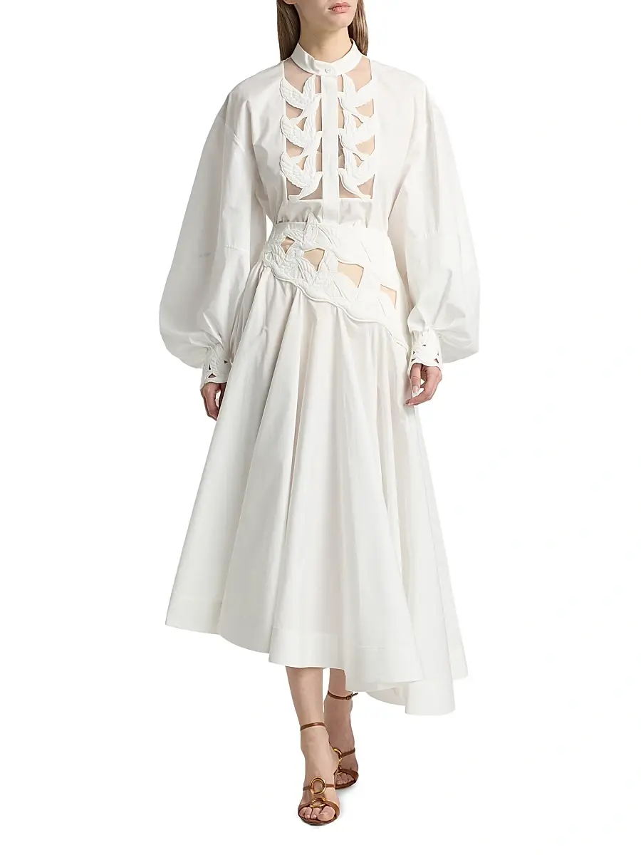 Zimmermann Women's Luna Applique Cotton Maxi Skirt | Thumbnail 2 Zimmermann Women's Luna Applique Cotton Maxi Skirt | Thumbnail 2