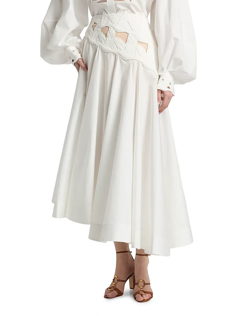 Zimmermann Women's Luna Applique Cotton Maxi Skirt | Thumbnail 3 Zimmermann Women's Luna Applique Cotton Maxi Skirt | Thumbnail 3