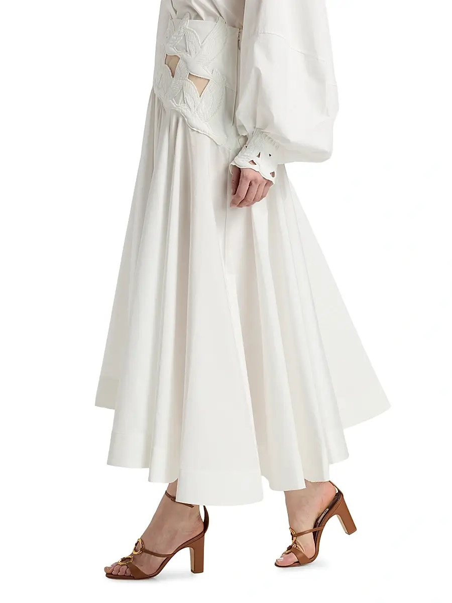 Zimmermann Women's Luna Applique Cotton Maxi Skirt | Thumbnail 4 Zimmermann Women's Luna Applique Cotton Maxi Skirt | Thumbnail 4