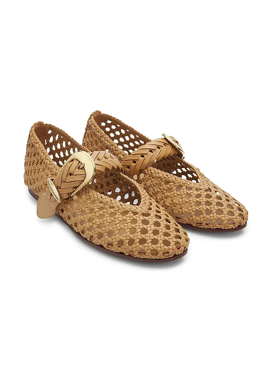 Zimmermann Women's Alchemy Leather Ballerina Flats | Thumbnail 2