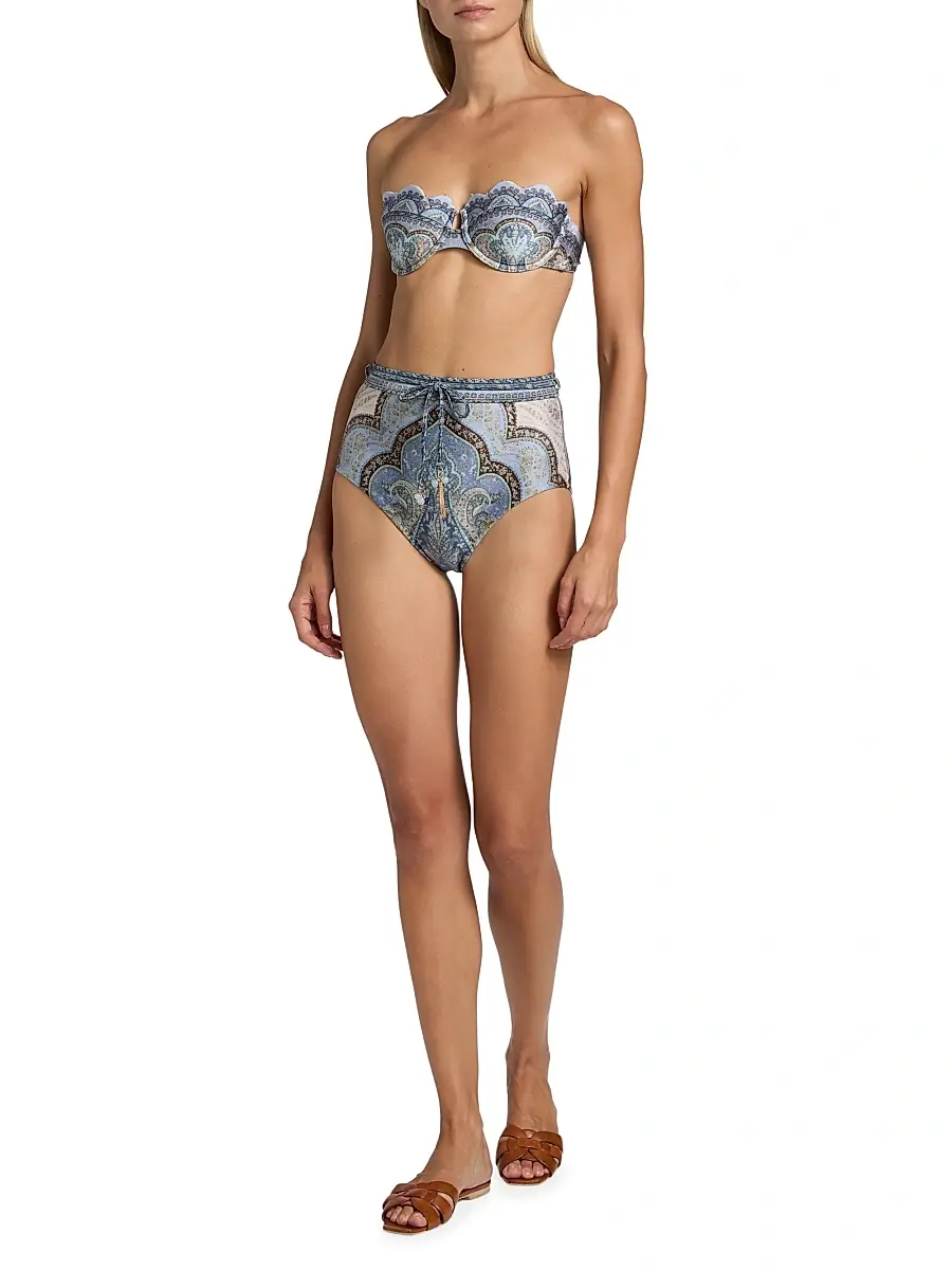 Zimmermann Women's Wanderlust Printed Tie-Waist Bikini Bottom | Thumbnail 2 Zimmermann Women's Wanderlust Printed Tie-Waist Bikini Bottom | Thumbnail 2