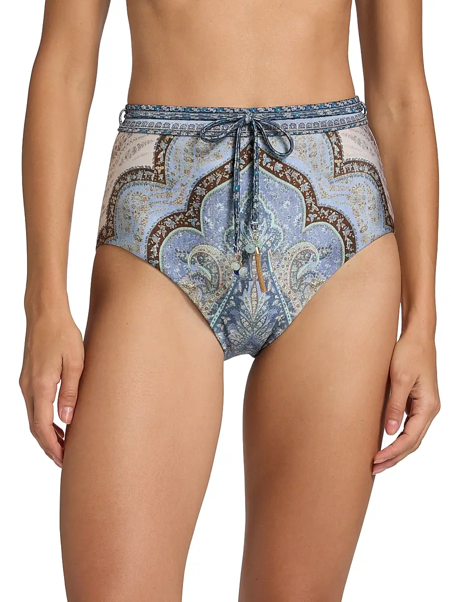 Zimmermann Women's Wanderlust Printed Tie-Waist Bikini Bottom | Thumbnail 3 Zimmermann Women's Wanderlust Printed Tie-Waist Bikini Bottom | Thumbnail 3