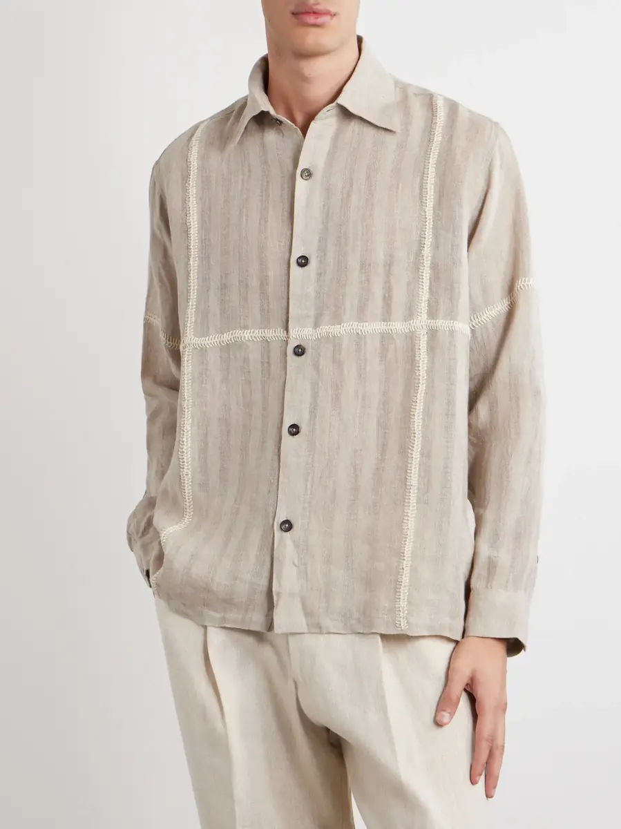 Kartik Research Rabari Embroidered Linen Shirt | Thumbnail 3 Kartik Research Rabari Embroidered Linen Shirt | Thumbnail 3