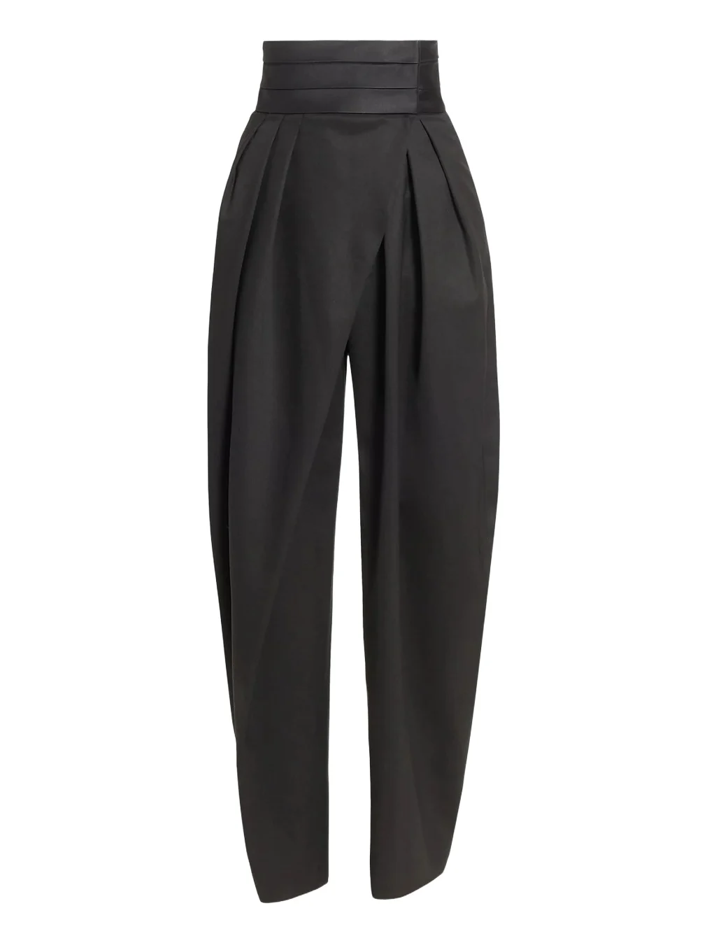 Women's Tux Wool Barrel-Leg Pants