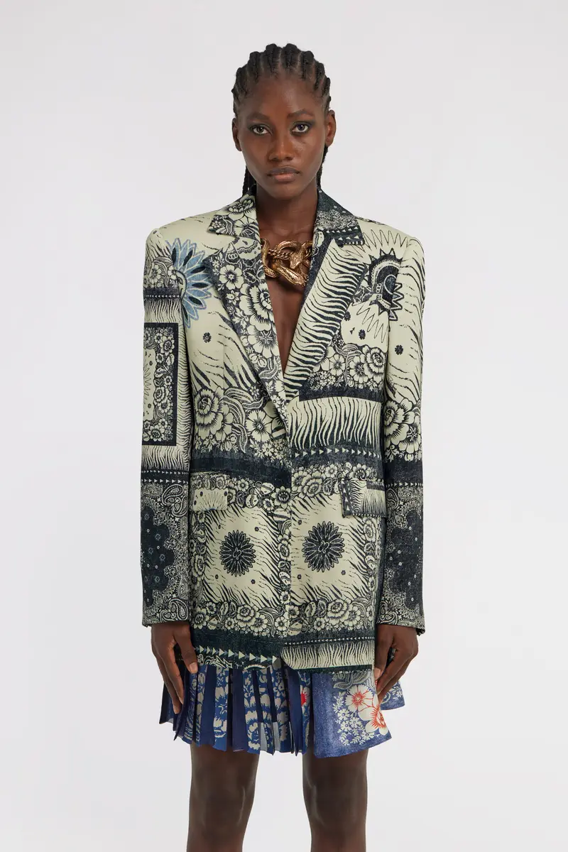 Roberto Cavalli Bandana Print Blazer | Thumbnail 2