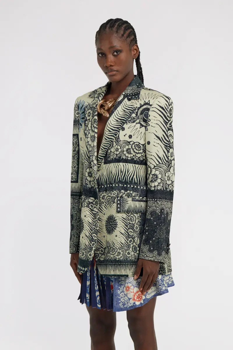 Roberto Cavalli Bandana Print Blazer | Thumbnail 4