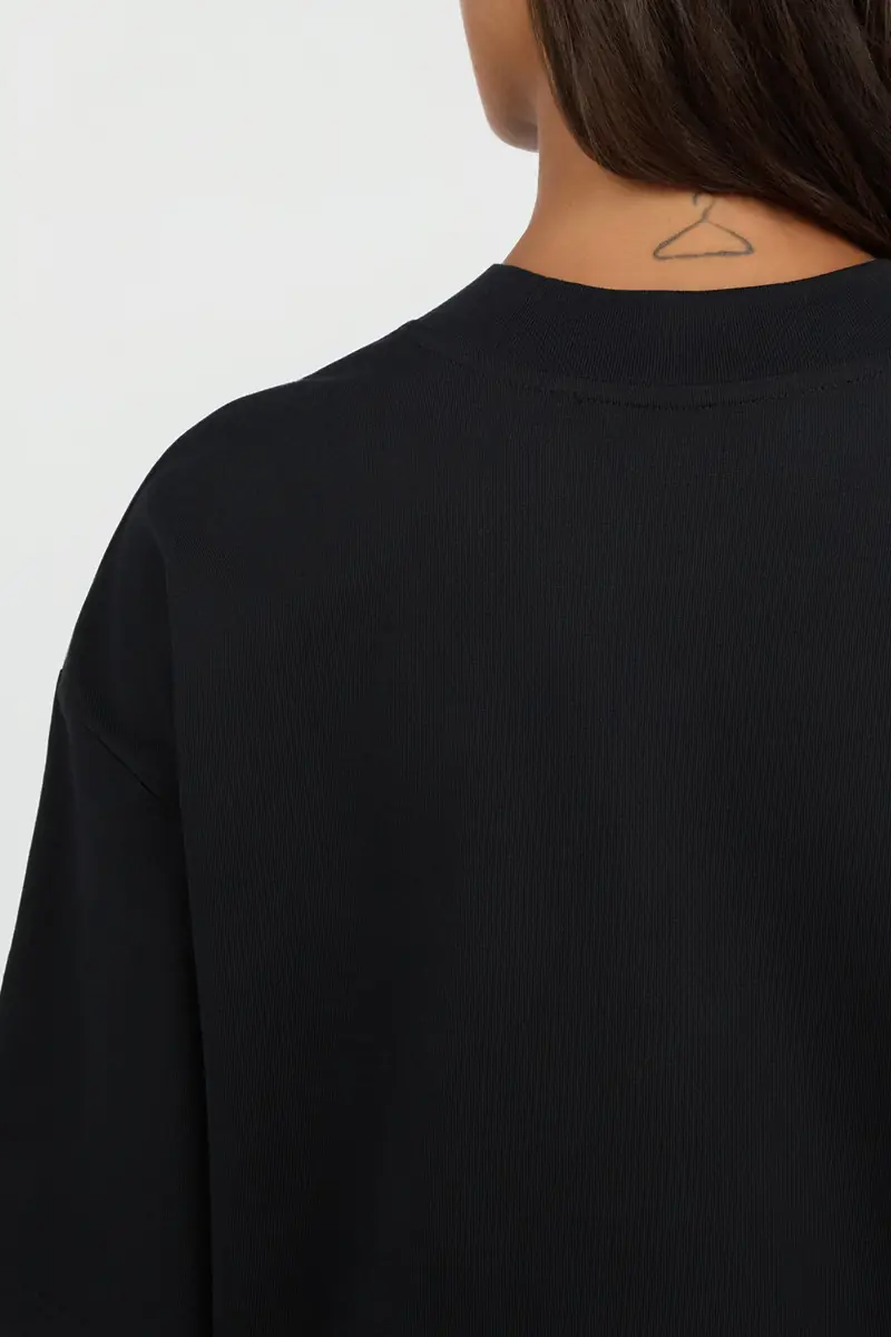 Roberto Cavalli Just Cavalli Black T-Shirt with Rhinestone Logo | Thumbnail 5 Roberto Cavalli Just Cavalli Black T-Shirt with Rhinestone Logo | Thumbnail 5