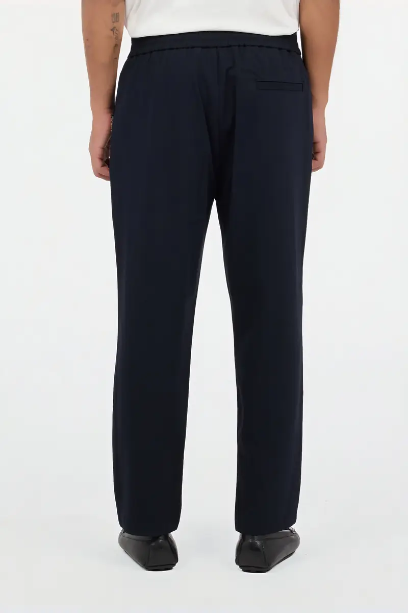 Roberto Cavalli Soft Navy Blue Trousers | Thumbnail 3