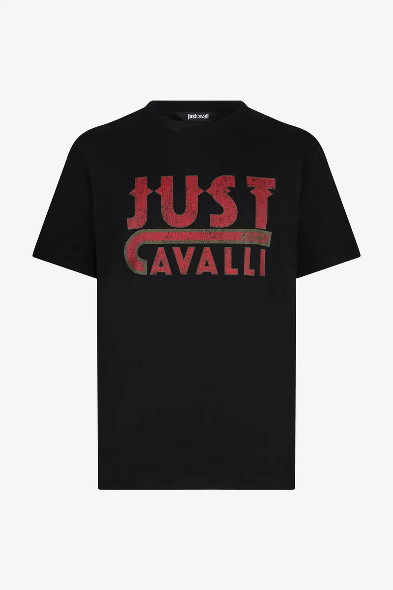 Roberto Cavalli Black T-Shirt With Just Cavalli Logo | Thumbnail 2 Roberto Cavalli Black T-Shirt With Just Cavalli Logo | Thumbnail 2