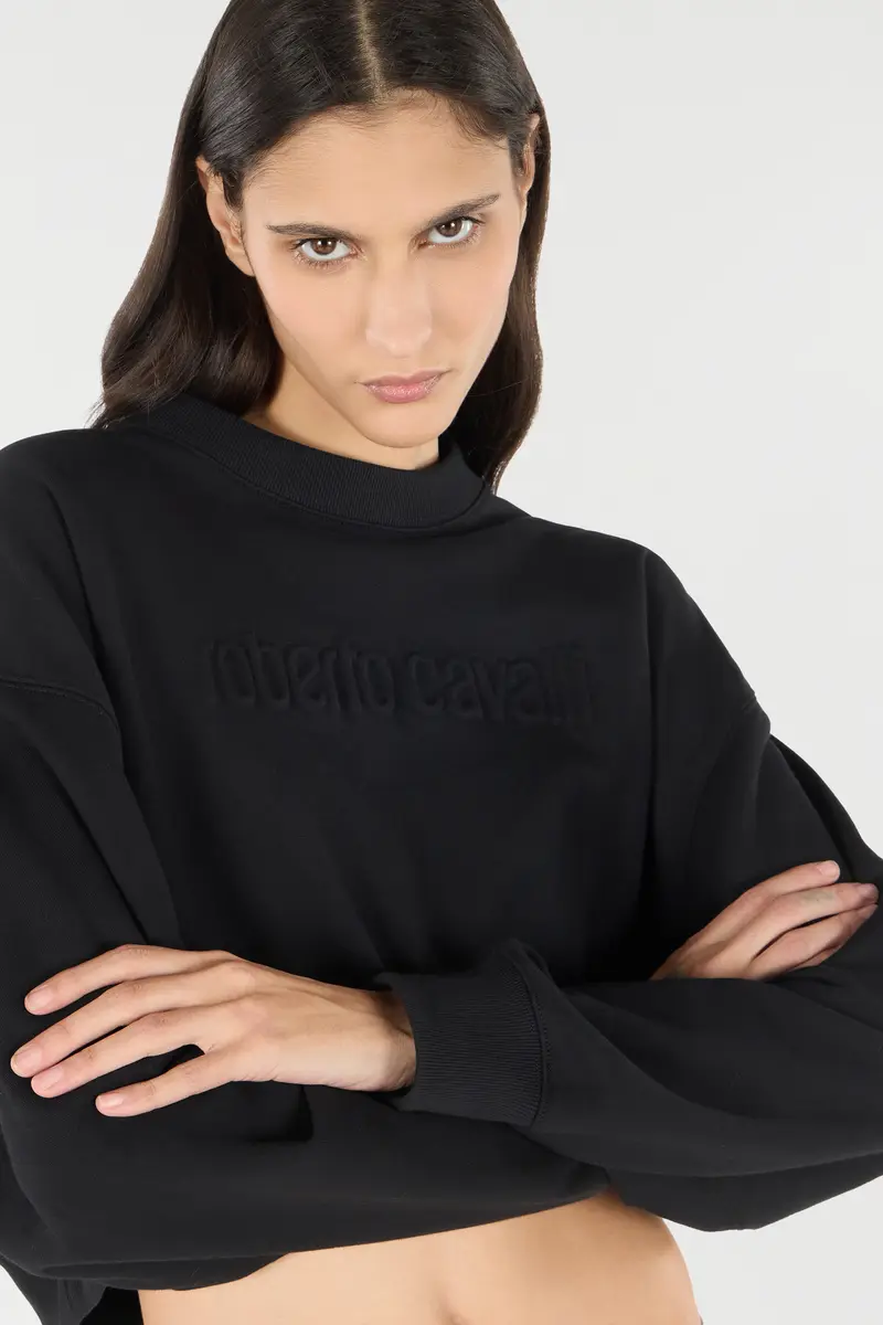 Roberto Cavalli Cropped Sweatshirt With Logo | Thumbnail 4