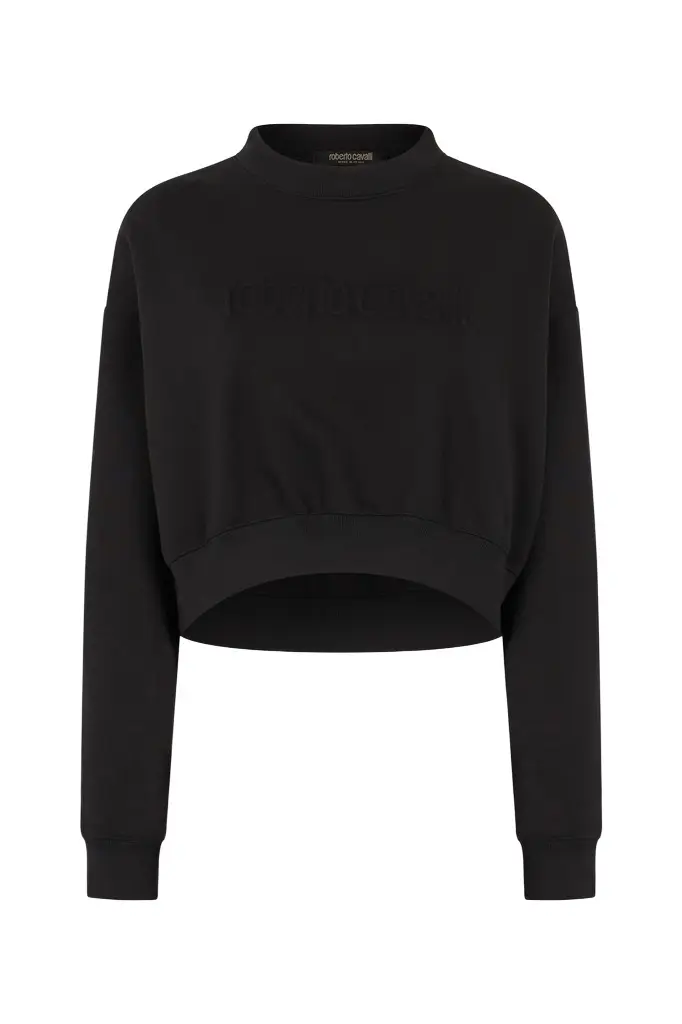Cropped Sweatshirt With Logo