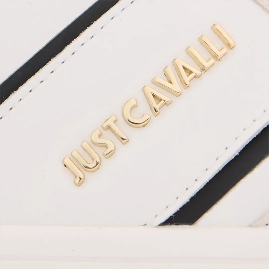 Roberto Cavalli White Leather Sneakers With Suede Inserts | Thumbnail 4 Roberto Cavalli White Leather Sneakers With Suede Inserts | Thumbnail 4