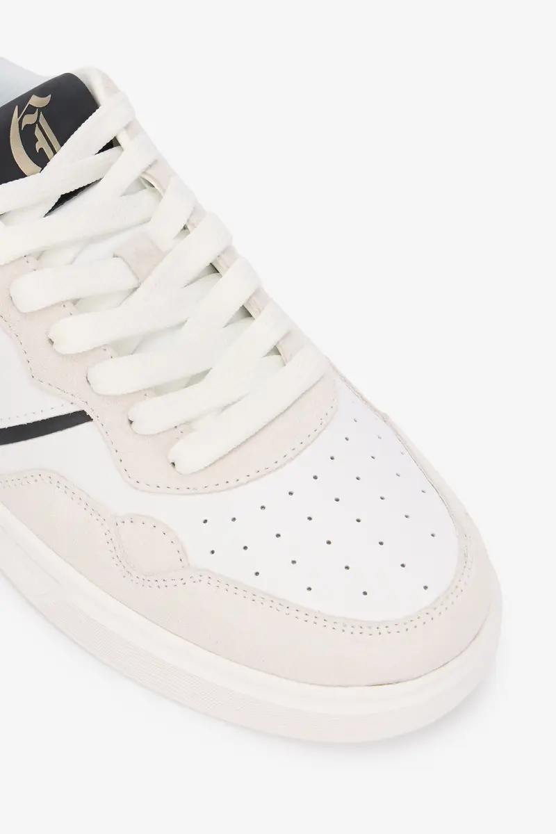Roberto Cavalli White Leather Sneakers With Suede Inserts | Thumbnail 5 Roberto Cavalli White Leather Sneakers With Suede Inserts | Thumbnail 5