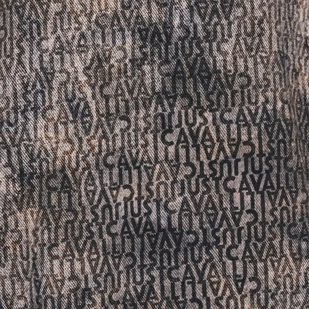 Roberto Cavalli Faded Effect T-Shirt with All-Over Lettering | Thumbnail 4