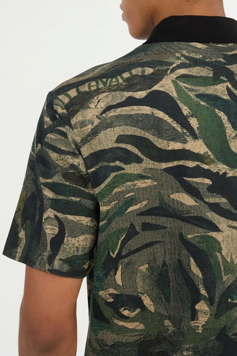 Roberto Cavalli Tiger Camu Print Polo | Thumbnail 5 Roberto Cavalli Tiger Camu Print Polo | Thumbnail 5