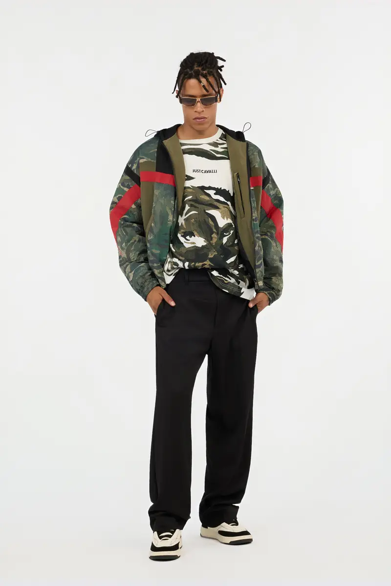 Roberto Cavalli Black Wide Leg Trousers with Logo | Thumbnail 6 Roberto Cavalli Black Wide Leg Trousers with Logo | Thumbnail 6