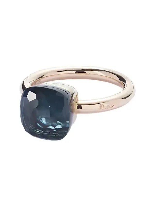 Nudo 18kt rose and white gold ring with topaz Nudo 18kt rose and white gold ring with topaz