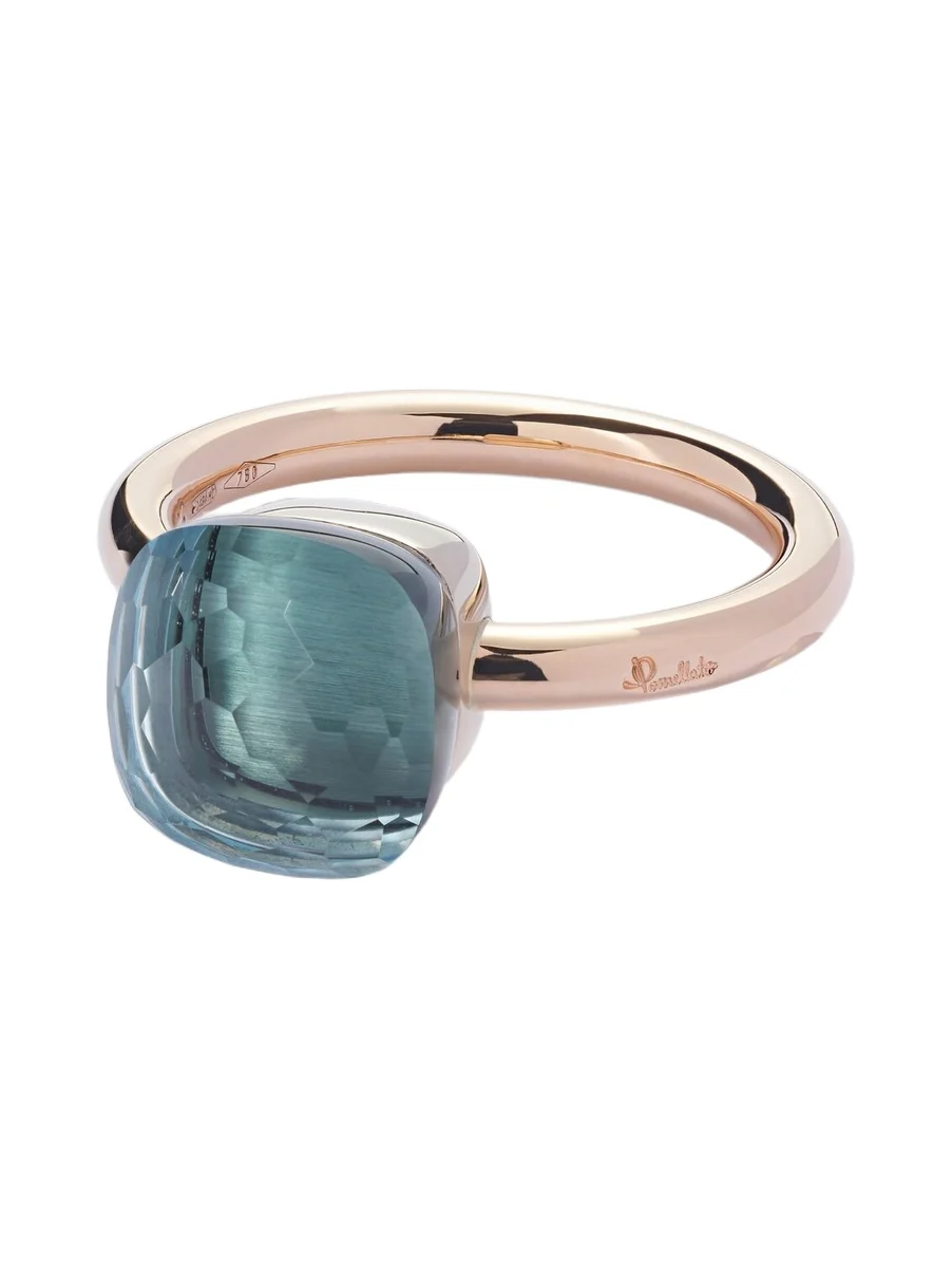 Nudo 18kt gold ring with topaz