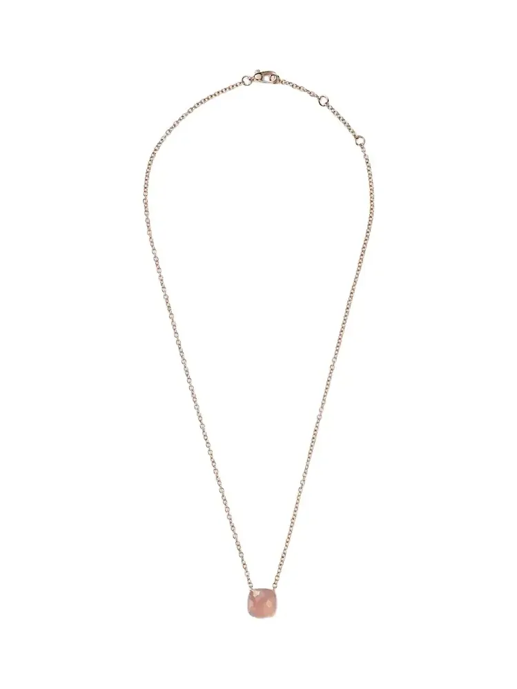 Nudo 18kt gold necklace with rose quartz Nudo 18kt gold necklace with rose quartz
