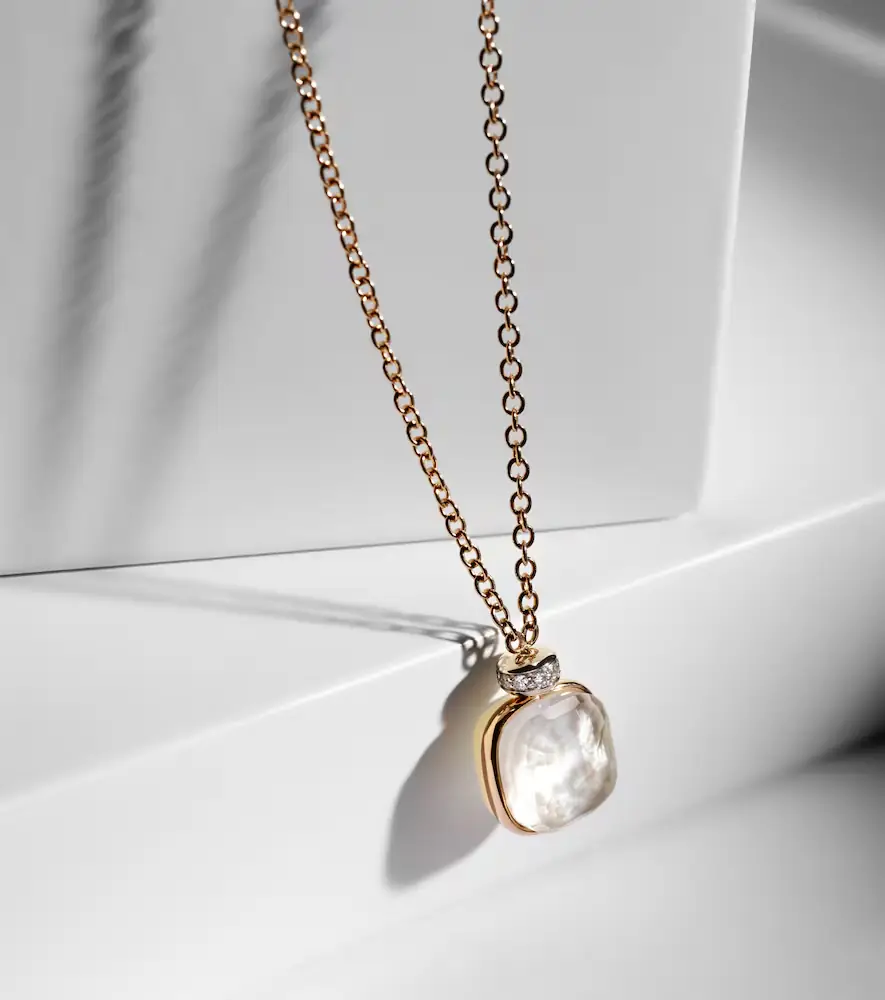 Pomellato Nudo 18kt rose and white gold necklace with topaz, mother-of-pearl, and diamonds | Thumbnail 6
