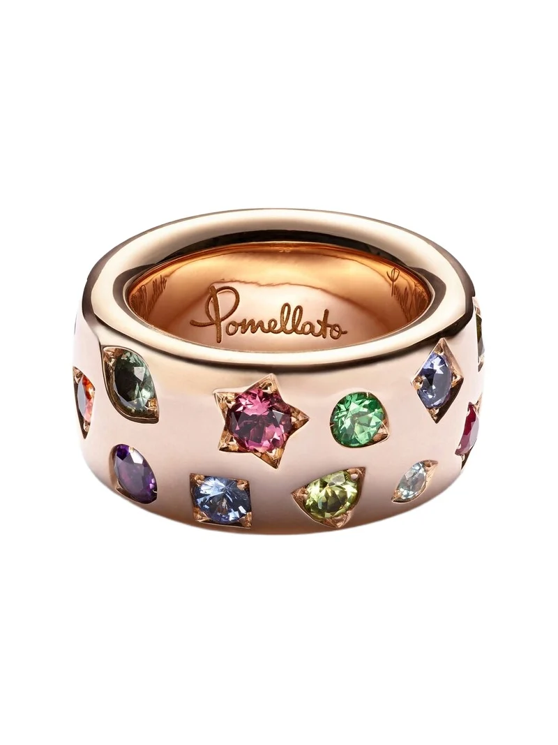 Pomellato Iconica Large 18kt rose gold ring with gemstones