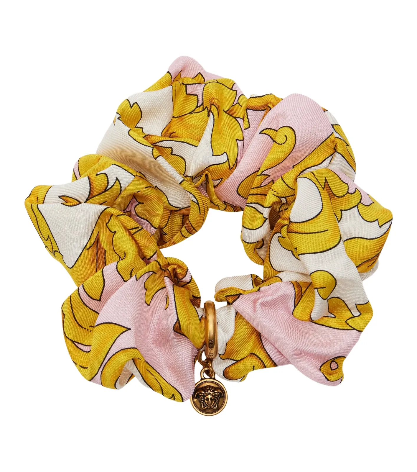 Versace Medusa printed silk scrunchie