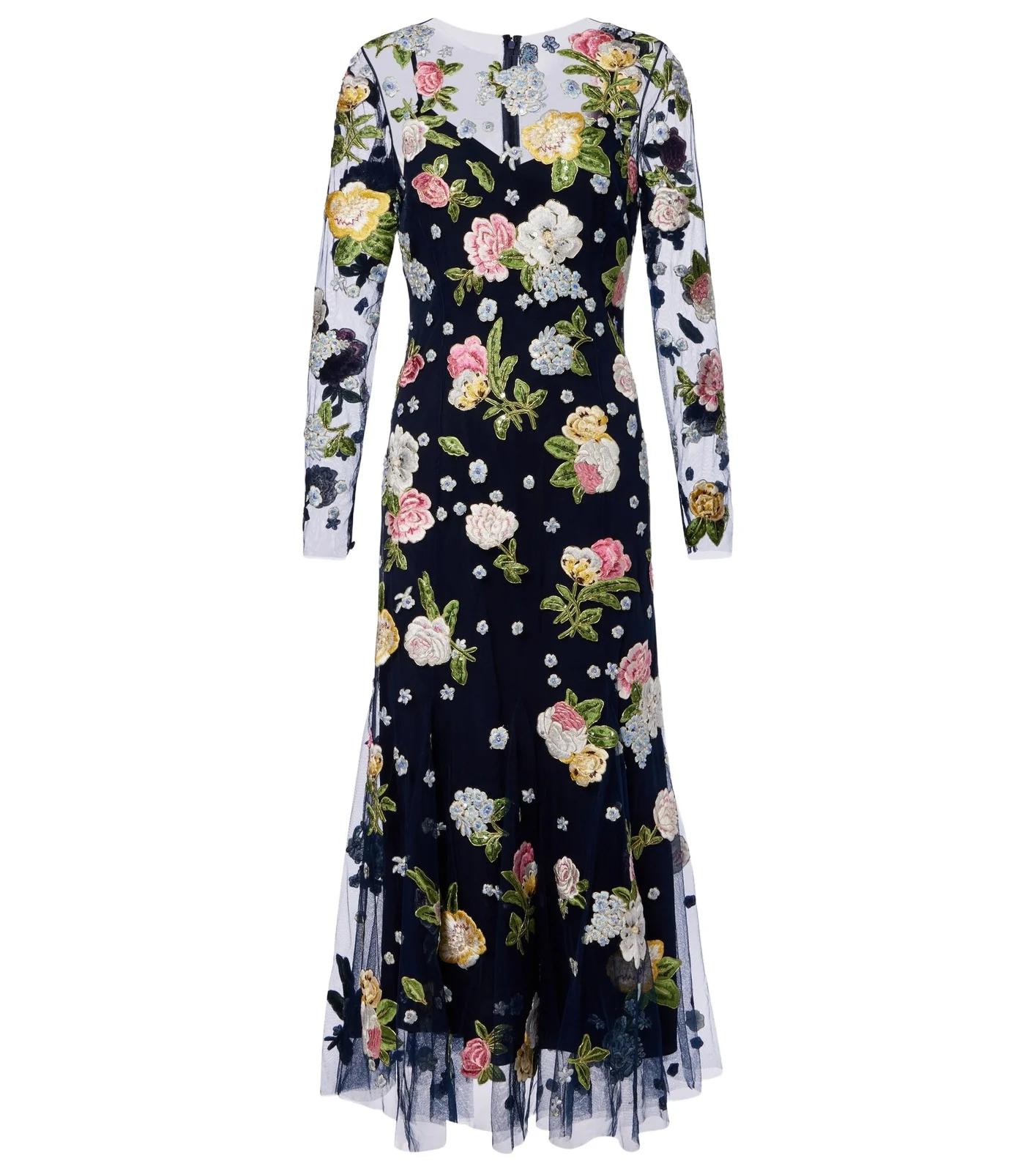 Embroidered cocktail dress