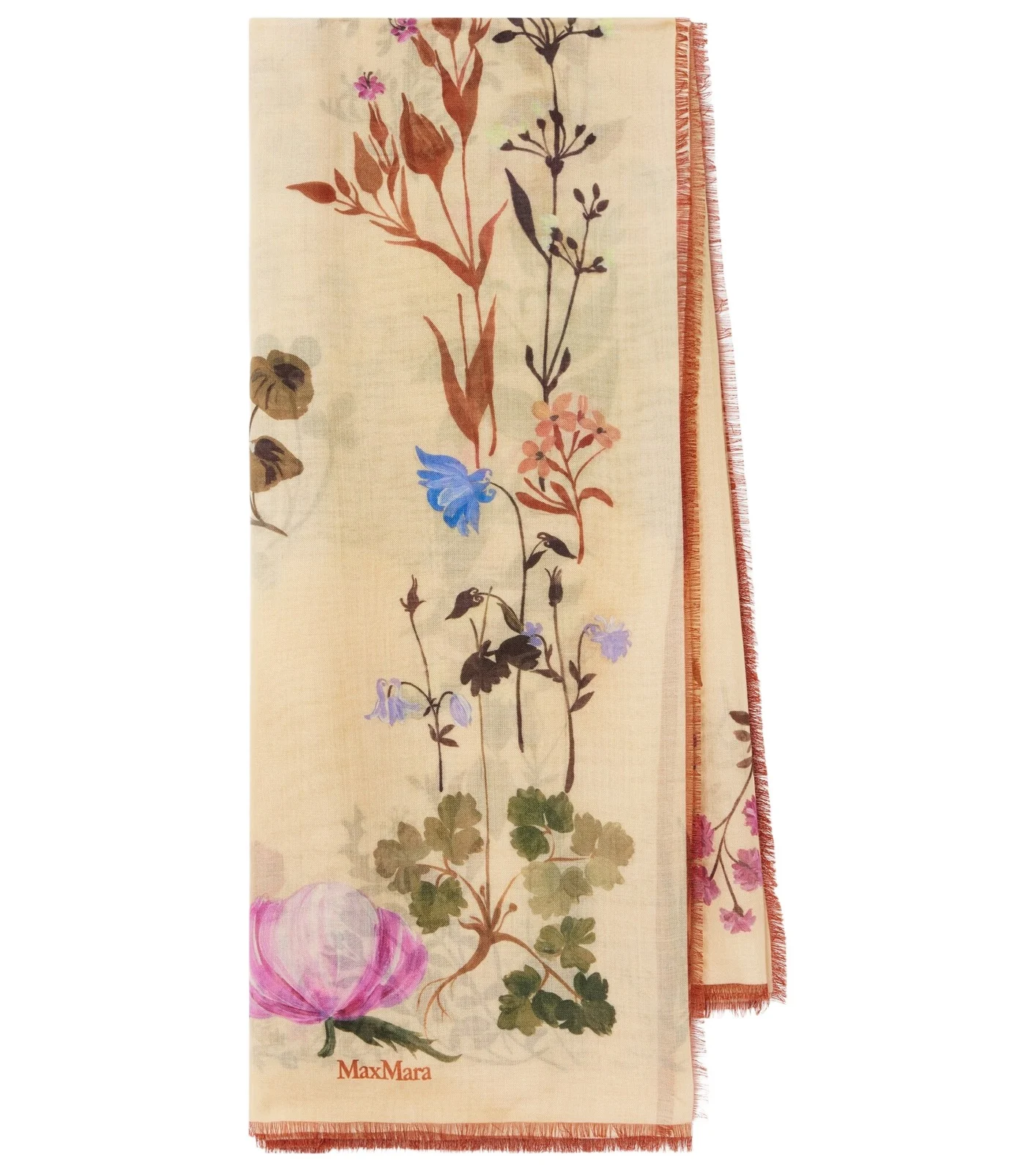 Printed wool and silk scarf Printed wool and silk scarf