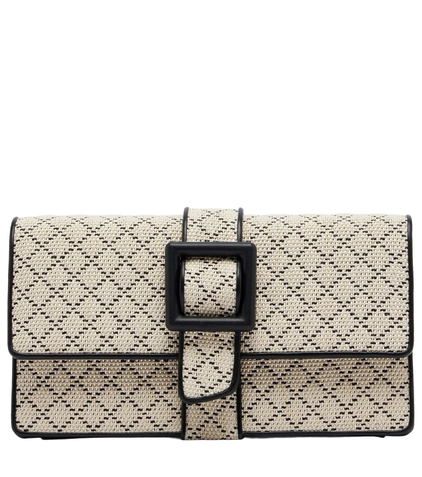 Maycap raffia-effect clutch