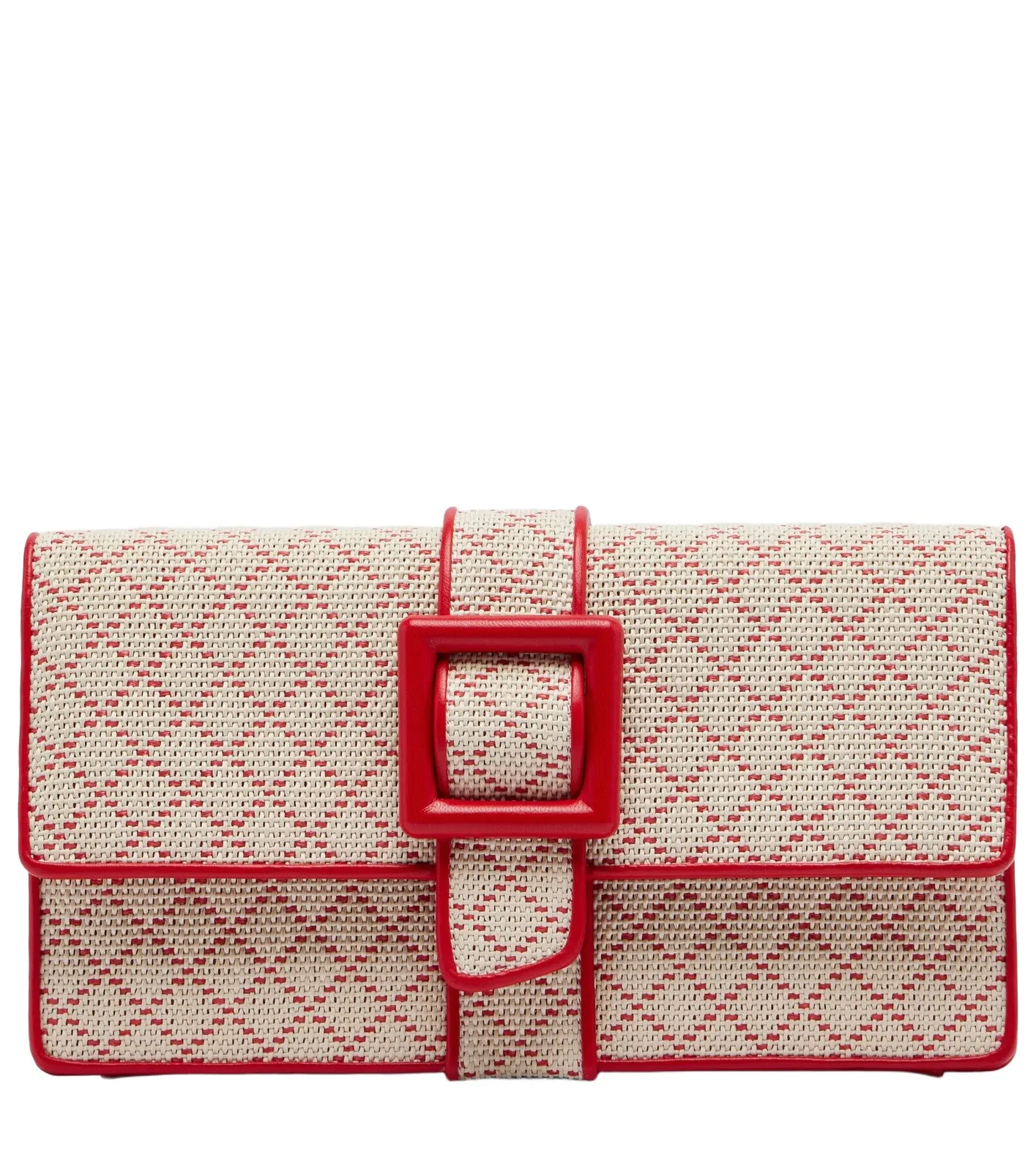 Manolo Blahnik Maycap raffia-effect clutch