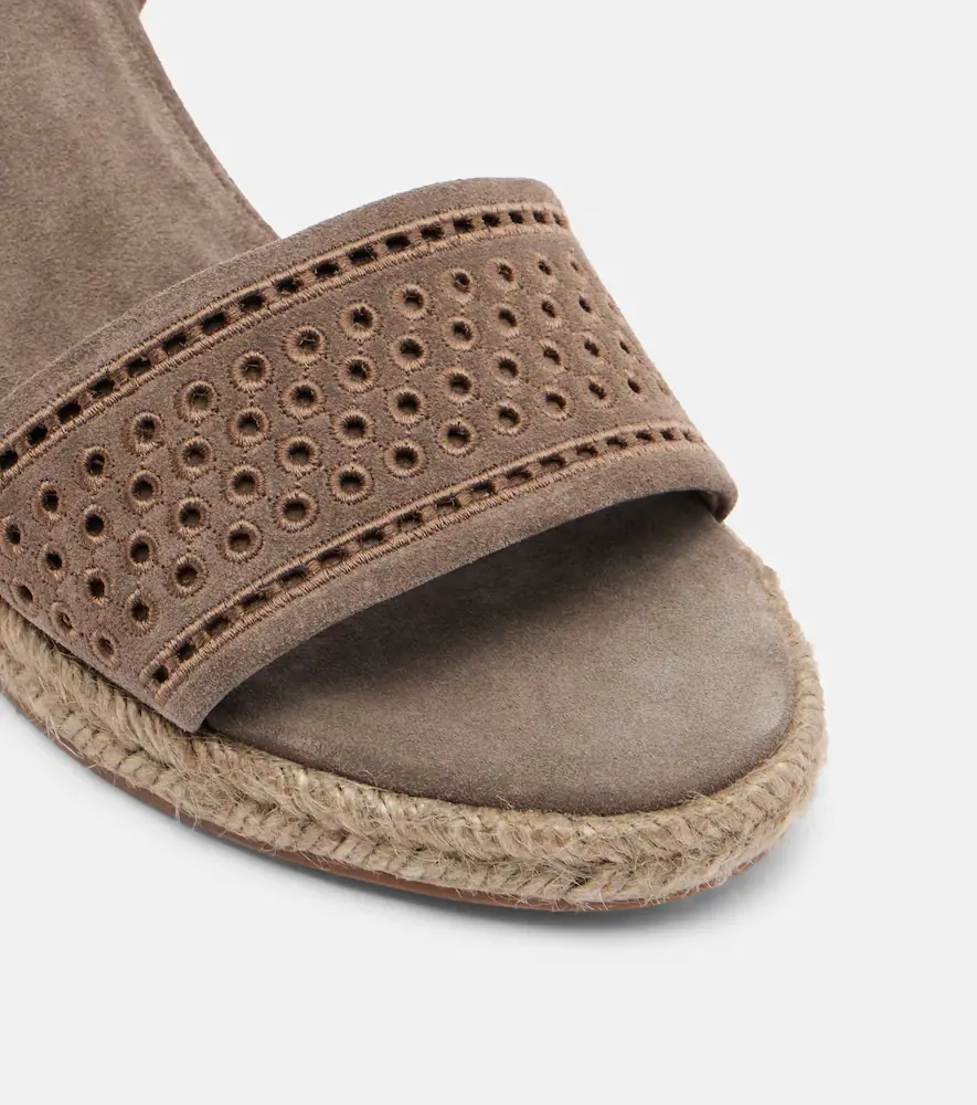 Brunello Cucinelli Suede espadrille wedges | Thumbnail 3 Brunello Cucinelli Suede espadrille wedges | Thumbnail 3