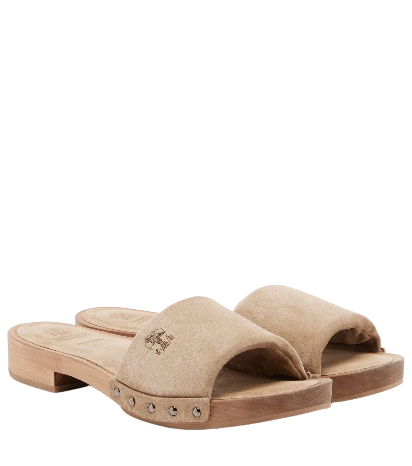 Suede clogs