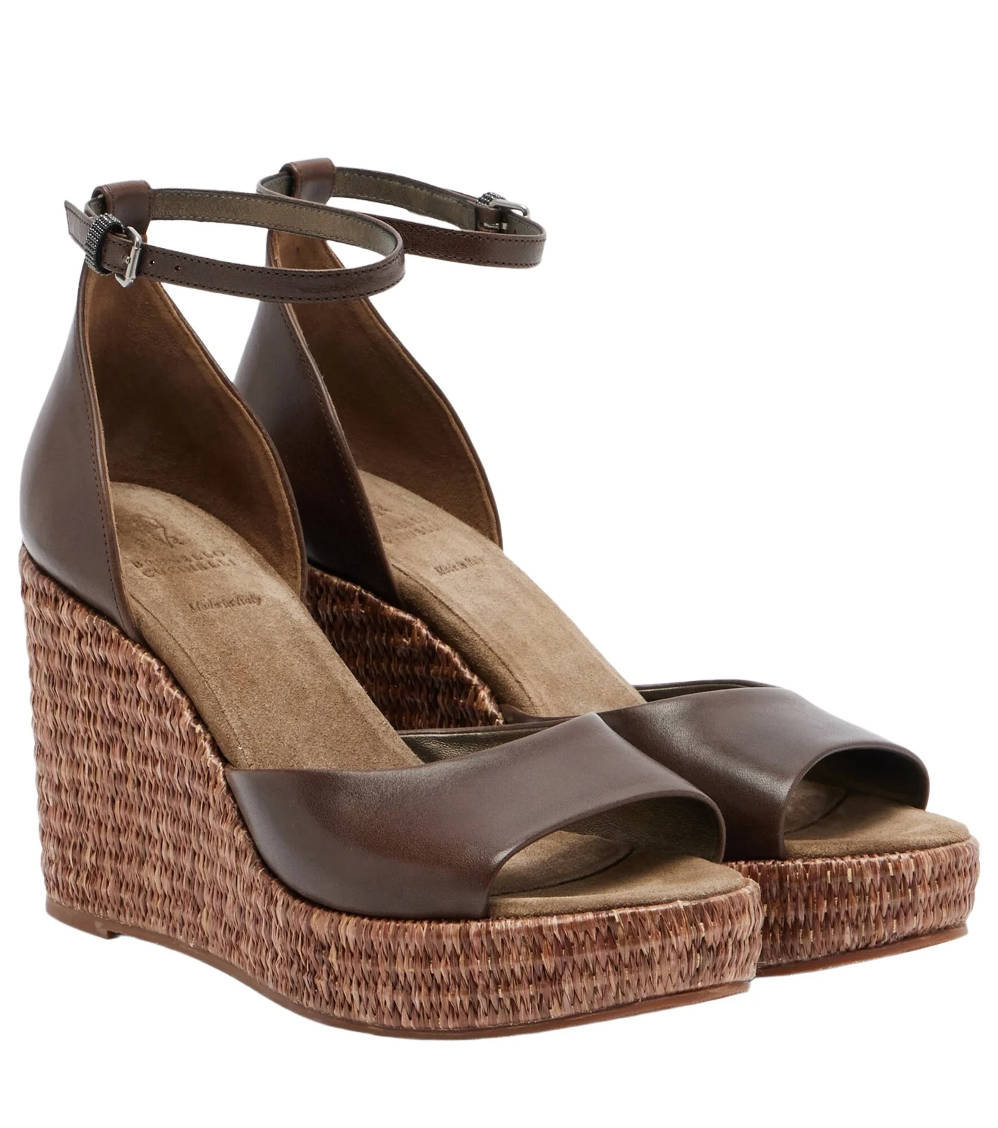 Monili leather espadrille wedges Monili leather espadrille wedges