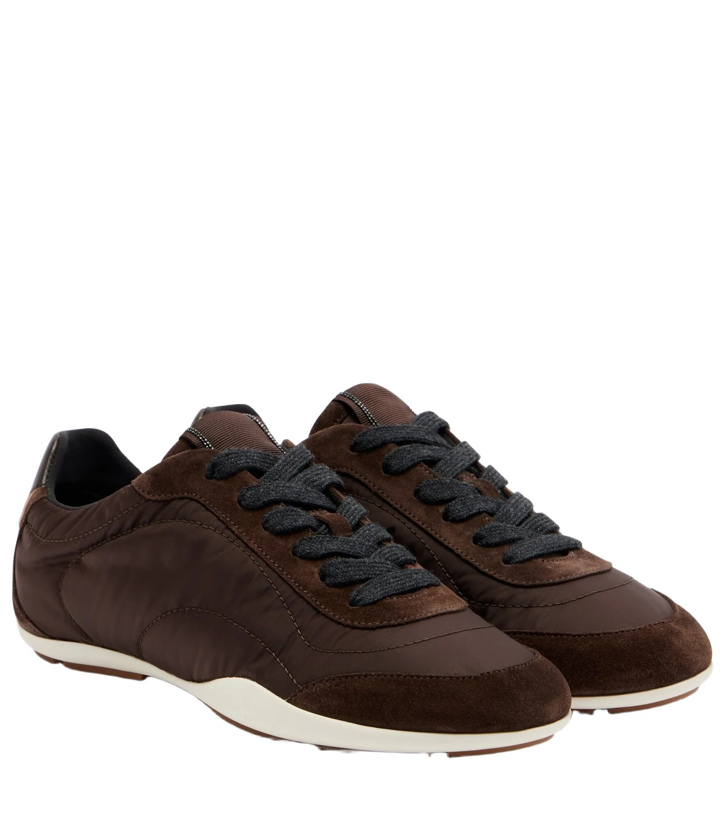 Monili suede-trimmed sneakers Monili suede-trimmed sneakers