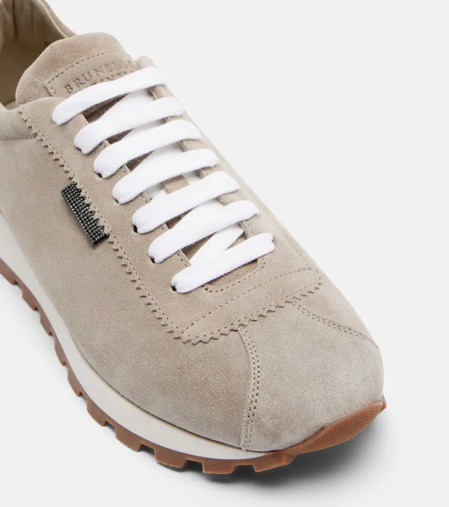 Brunello Cucinelli Monili suede sneakers | Thumbnail 4