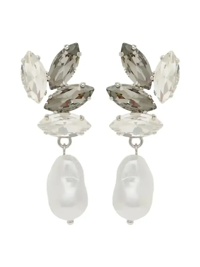 Erdem Embellished faux-pearl drop earrings