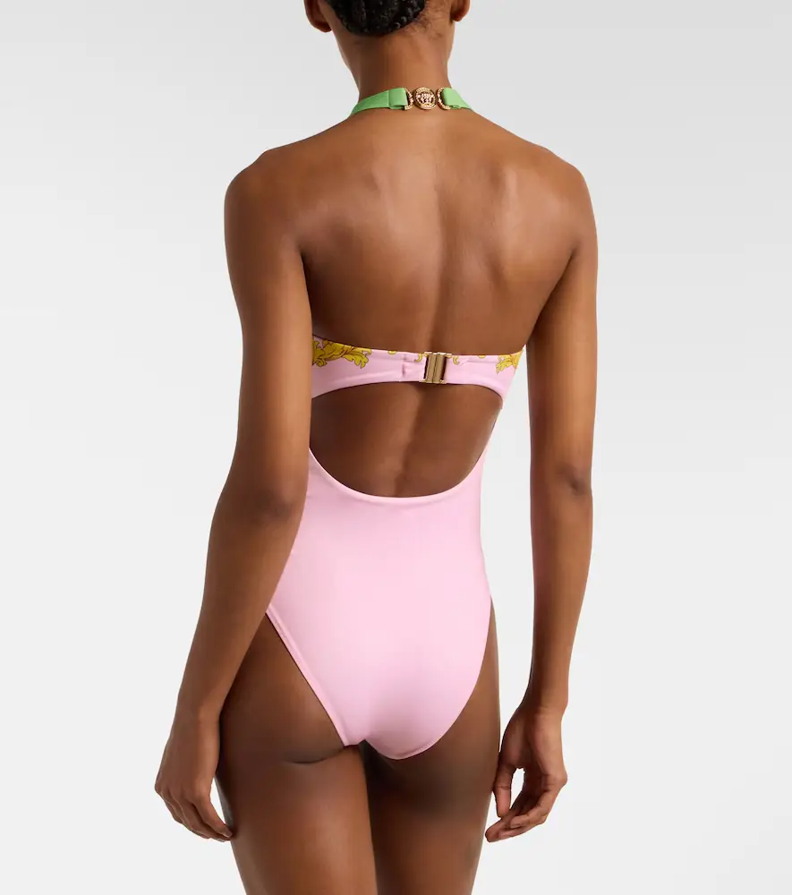 Versace Printed halterneck swimsuit | Thumbnail 5