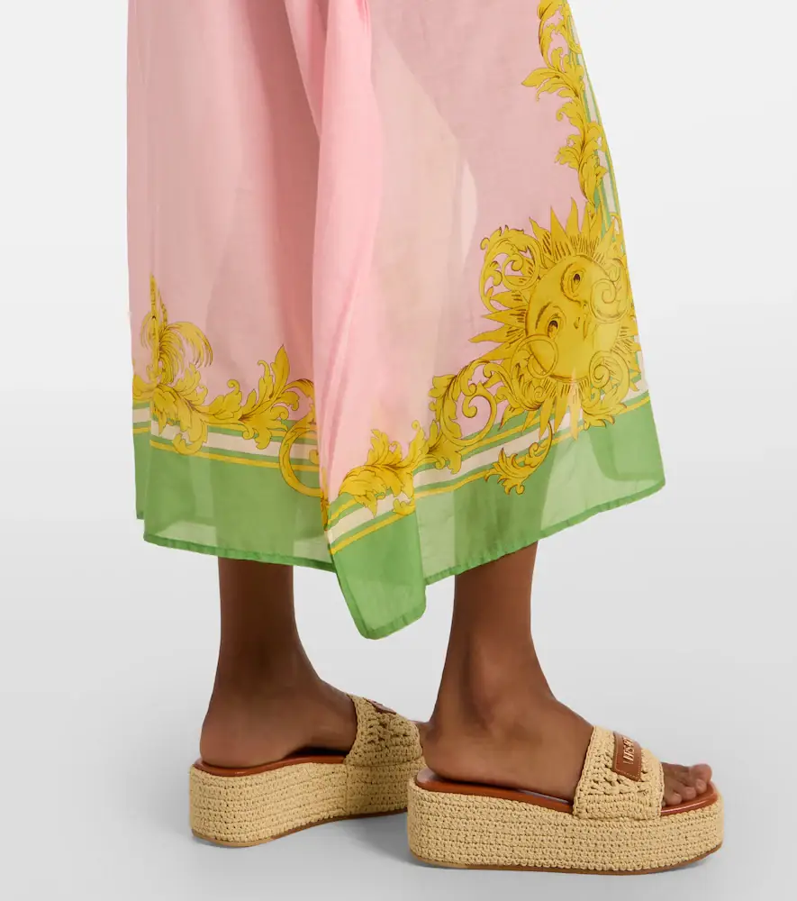 Versace Printed cotton and silk voile kaftan | Thumbnail 2 Versace Printed cotton and silk voile kaftan | Thumbnail 2