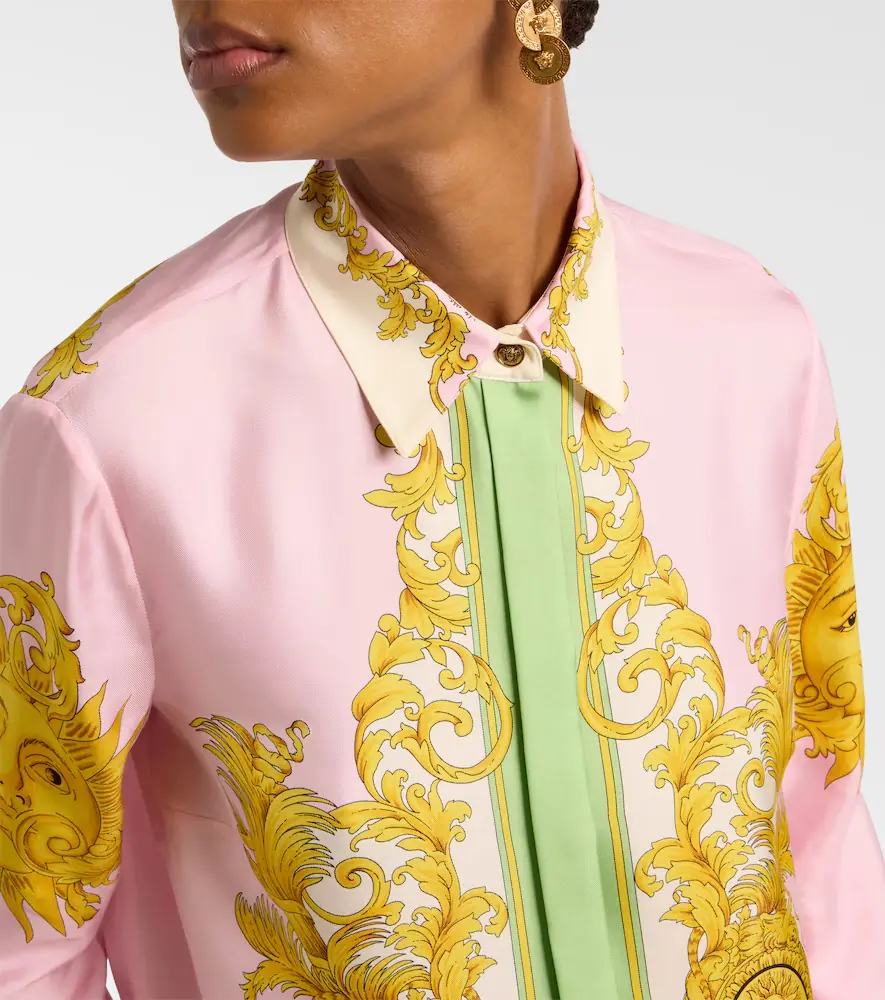 Versace Printed silk twill shirt | Thumbnail 2