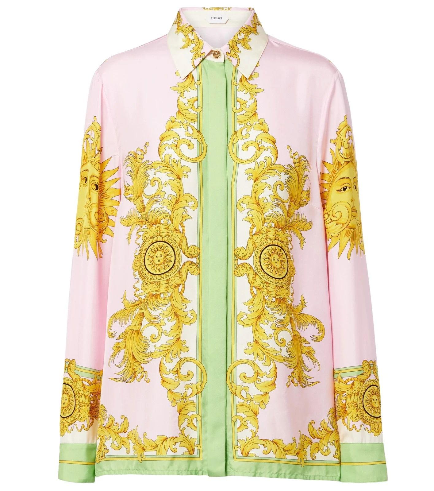 Printed silk twill shirt