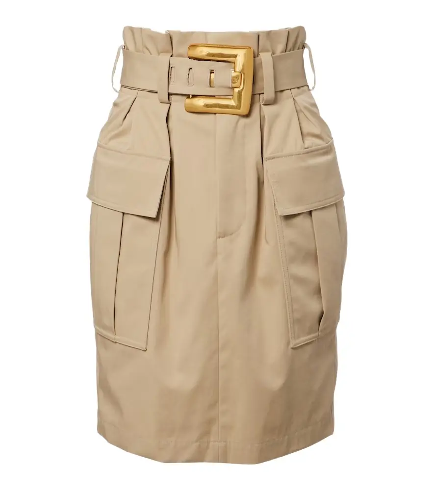 Balmain Belted cotton gabardine miniskirt | Image 1 Balmain Belted cotton gabardine miniskirt | Image 1