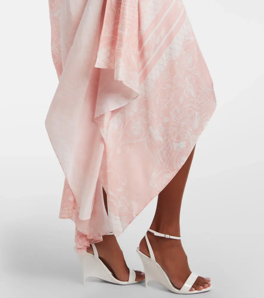 Balmain Printed asymmetric maxi dress | Thumbnail 4 Balmain Printed asymmetric maxi dress | Thumbnail 4